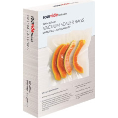 SousVideTools Vacuum Food Sealer Bags, 20 x 30 cm, Pack of 100