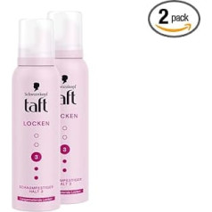 Schwarzkopf Taft Foaming Curls (2 x 150 ml), Hold Level 3, Hair Foam for Long-Lasting Curls, Vegan Formula*