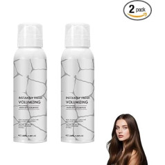Volumizing Dry Shampoo Spray 2 Pieces Natural Dry Shampoo with Peppermint & Lemon for Instantly Fresh Volumising Hair Dry Shampoo, Instant Drying Volume Shampoo, Refreshing and Non-Greasy