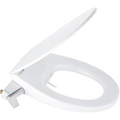 GROHE Bau 39648SH0 Ceramic Shower / Toilet Attachment (Manual Operation, 2 Separate Shower Arms, Soft-Close Mechanism), Alpine White