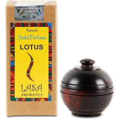 RSGM Lasa Aromatics Natural Lotus Solid Perfume in Wooden Glass for Uni - 6g