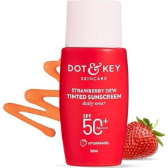 Dot & Key Strawberry Dew Tinted Sun Protection SPF 50+ Pa++++ - 07 Caramel | Protection Against UA/UB | Wide Spectrum, Water and Sweat Resistant | For All Skin Types | 50ml