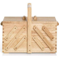 Prym Natural Light Wooden Sewing Box | Medium 36 x 28 x 19cm | 612546