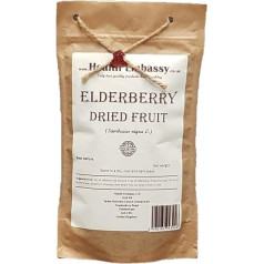 Health Embassy Getrocknete Früchte Holunder Kräutertee | Sambucus Nigra L | Elderberry Dried Fruit (100g)