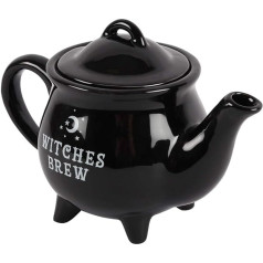 Spirit of Equinox Witches Brew Black Ceramic Tea Pot, black