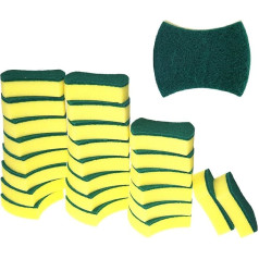 Kitchen Cleaning Sponges, Eco-Friendly, Scratch-Resistant, Dishes, Scouring Pads, 24 Pieces