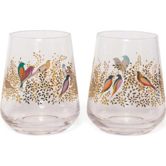 Spode SM-in-4 Sara Miller London Chelsea Glass, Clear, 0.4 Litre Capacity, Pack of 2