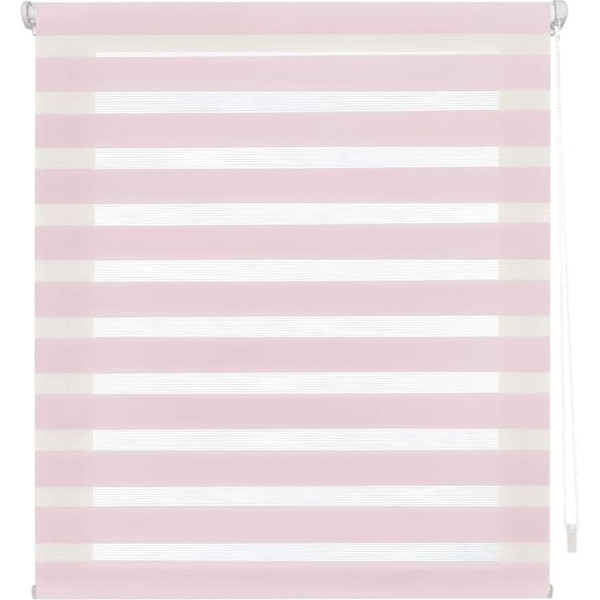Decorblind Double Layer Roller Blind, No Tools or Drilling Required, Roller Blind Dimensions: 57 x 180 x 180 cm / Roller Blind Fabric Dimensions: 54 x 175 cm, for Night and Day, Pink, for Windows