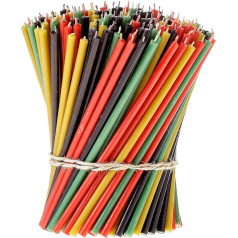 Danilovo Beeswax Candles (Multicoloured) - Orthodox Candles for Prayer Rituals Table Decoration - Non-Toxic, Soot - Drip-Free, Long, Sustainable Products, Pack of 200 (4 Colours, Height 16.5 cm)