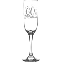 Always Looking Good 60th Birthday Gifts for Women 60 & Fabulous Engraved Champagne Flutes Gift for 60 Year Old Ladies Champagne Glasses Laser Engraved Age Champagne Flute Glass