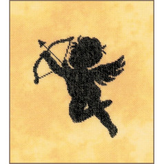 Lanarte Counted Cross Stitch Kit: Cupid II (Evenweave), Acrylic NA, 12 x 12cm