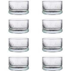 NORDIC SCHILLER Premium Crystal Glass Dessert Bowls, Set of 8, 235 ml, Lead-Free Dessert Cups, Pudding Bowls, Dessert Bowls, Glass, Fruit Serving Bowls, Sauce Bowls, Dessert Bowls, Glass Bowls