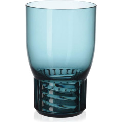 Kartell Trama Tumbler, Thermoplastic Technopolymer, Light Blue, 13 x 8.5 cm, 4 Units