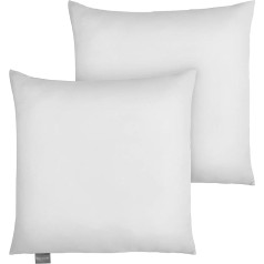 Traumnacht Green Pillow Set Consisting of Two Pillows 80 x 80 cm Sustainable Pillow Set with Microfibre Cover Produced According to German Quality Standard