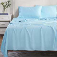 Home City, Bed Linen Set, Light Blue - Eastern King