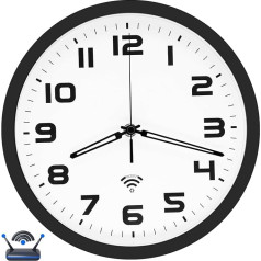 OCEST 10 Inch Smart WiFi Analog Wall Clock, Automatic Time Sync and DST, Silent Non Ticking Battery Operated Wall Clocks, Large Display, Easy to Read for Home, Office