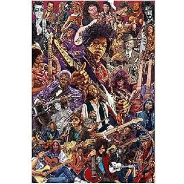 Grupo Erik Poster Legendary Guitarists Art Print - Decorative Living Room or Bedroom - Decorative Room - Size 61 x 91 cm - Official Licence