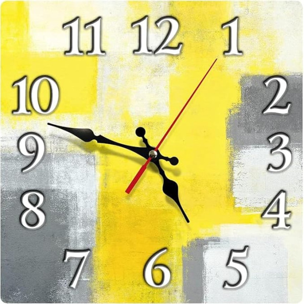 Kitchen Clocks Wall Clock 12 Inch Easy to Read Large Numbers Silent Non Ticking Stylish Modern Decorative Clock for Home Bedroom Living Room and Office 0510