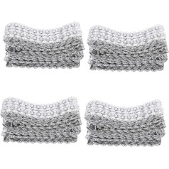 ARTIBETTER 4 Stück Sonnenblumen Schmuck Mehrzweck Kleid Kostüm Strass Party Spitze Basteln Pailletten Nähen Blau Zubehör Kleidung Besatz Basteln Verpacken Stoff Perlen