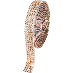 91 cm langes selbstklebendes Strassband, 9 mm breit, Strass-Aufkleber für Geburtstag, Hochzeit, Dekoration, Basteln, Verzierung