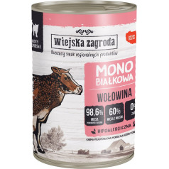 Wiejska Zagroda monoproteīns kaķiem liellopu gaļa 400g