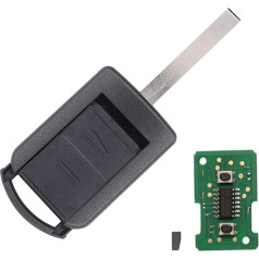 Key Remote Control Car Key 2 Buttons Transmitter Unit 433 MHz Transmitter ID40 HU100 with Electronic Card Transponder Housing Milling Battery for Corsa C Meriva A Tigra TwinTop Combo
