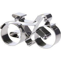 Staedter Road Bike or Bicycle Embossing Cookie Cutter, 9 cm, Stainless Steel Silver, 9 x 30 x 30 cm