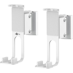 goobay 71348 Wall Mount for Sonos One, One SL / Speaker Wall Mount up to 3 kg / Swivelling, Tiltable, Rotatable up to 180°, White