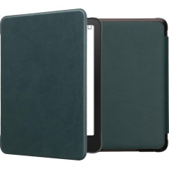 kwmobile Case Compatible with Amazon Kindle Paperwhite (12th Gen 2024) / Kindle Colorsoft - Faux Leather eReader Protective Cover Case - Petrol