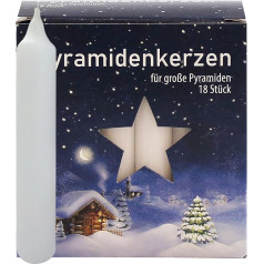 OLShop AG Ebersbacher Pyramid Candles Large White (Diameter x Height) 17 x 105 mm Pack of 108
