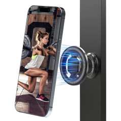 FungSun Mobile Phone Holder Gym Magnet for Gym, 360 Adjustable for Magsafe Gym Holder for Gym, Compatible with 4.7-6.5 Inch Smartphones