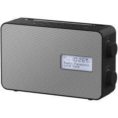 Panasonic RF-D30BTEG-K Digital Radio with Bluetooth (DAB+, FM, Mains and Battery Operated, Splash Protection, AUX, Alarm Function, Kitchen Timer)