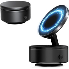 Plyisty Electric Vacuum Suction Cup Phone Holder, Vacuum Suction Cup Phone Holder for Car, 360 Degree Adjustable, for Mirror Smooth Surfaces (Black)