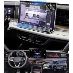 LFOTPP Pack of 2 Screen Protectors Compatible with VW Tayron SUV 2025 2026 15 Inch Discover Pro Max Navigation GPS Touch Screen, Tayron SUV Nano PET 5H Anti-Scratch Protective Film Accessories