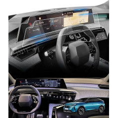 LFOTPP [Pack of 2] 21 Inch Screen Protector Compatible with Peugeot 3008 P64 E-3008 2024 2025 Panoramic I-Cockpit Navigation + Instrument Panel Screen, 5H Nano Screen Protector for E-3008 2024