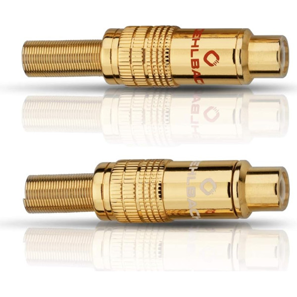 Oehlbach CJK 51 CC Cinch Connectors for Cable Cross Section up to 5.5 mm Gold