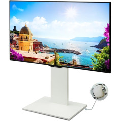 WALL V2 Caster Low Type | Japanese Roller, Sliding and Freestanding 32-60 inch Universal TV Stand with Concealed Wheels | Satin White