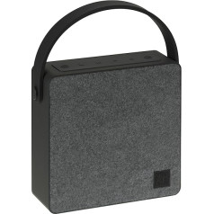 KitSound Flair Universal Rechargeable Wireless Portable Speaker with Bluetooth and 3.5 mm Aux-In Cable - Grey