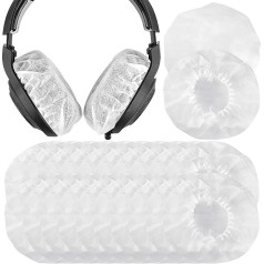 Geekria Large Stretchable Headphone Earpad Covers / Disposable Sanitary Earcup Fit AKG K712, K702, K701, K550, K240, K553, K99, K601, K612PRO, K872, K121, K141 Headphones (100Pairs, White)