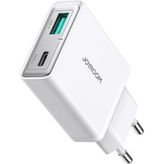 Mazs un īpaši plāns 20 W USB-A USB-C tīkla lādētājs - balts