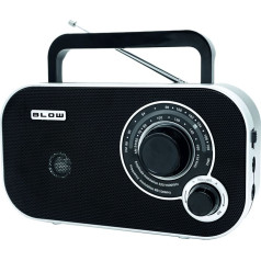 77-543# Mobilā radio analogais am/fm ra12 melns/sudrabs