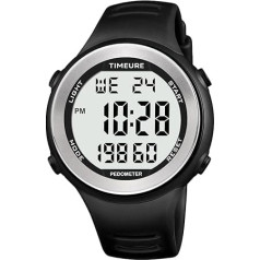 Timeur-2308 Sports Waterproof Pedometer Watch for Walking, No Charging, No App Connection with EL Backlight, Simple, Practical Choice for Mobile-Free Fitness Enthusiasts