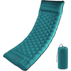 SHANNA Sleeping Mat Camping Air Mattress Self-Inflating: Extra Thick 12 cm Ultralight Self-Inflating Sleeping Mat Lightweight and Compact Inflatable Sleeping Mat for Outdoor Trekking, Hiking, Tent,