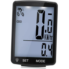 Kisangel Bicycle Odometer Mountain Bike Speedometer Bicycle Odometer Bicycle Computer Dirt Bike Speedometer Wireless Bicycle Speedometer Mini Bicycle Speedometer Bicycle Accessories ABS Black