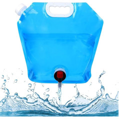 Xialvyu Water Container with Faucet, Collapsible Water Reservoir Water Carrier Camping Water Bag with Tap for Hiking, Climbing, Fishing, Travel, Picnic