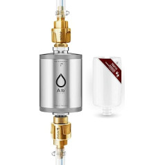 Alb Filter® Travel Nano Drinking Water Filter with Connection Set for Camping, Caravans and Caravans. Quality Made in Germany (Stainless Steel Natural)