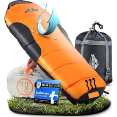 ACTIVE SPARK Sleeping Bag Winter & 3 Seasons - Water-Repellent & Breathable - No More Cold Feet Thanks to Pocket Warmer Bag - Sleeping Bag -20 Degrees - Sleeping Bag - Warm Camping Mummy Sleeping Bag