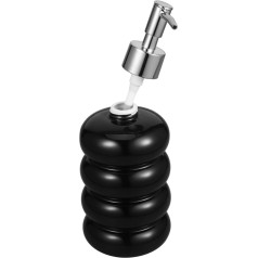 LABRIMP Ceramic Soap Dispenser Mit Eleganter Silberner Pumpe Wiederbefüllbare Flasche Für Flüssigseife Shampoo Lotion Hochwertige Keramik Im Modernen Design Für Badezimmer Und Küche