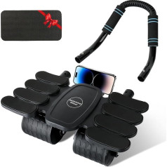 Abdominal Exerciser, Abdominal Exerciser, Home Exercise Equipment with Knee Mat, Automatic Rebound, Built-in Phone Holder, Exercise Equipment for Fitness Enthusiasts and Beginners