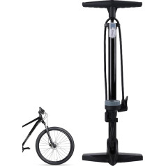 Bicycle Air Pump, Manual Bicycle Floor Pump, Air Pump for Tyres, Portable Mountain Bike Inflator, Lightweight Bicycle Pump, Pump for S